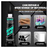 Super Glue, All-Purpose Superglue Strong Adhesive Clear Glue for Wood,Rubber,Leather, Hard Plastic, Metal, Shoe, Repair Super Glue with Hole Opener 8PCS
