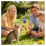 Interactive Cat Fetch Toy, Rechargeable Kitten Disc, Flying Saucer Toy with Motion Sensor, Sturdy Pet Material, Cat Activity with Easy Use, Training Supplies for Owner Bonding Indoor Outdoor Yard Play