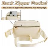 Belt Bag Fanny Pack Crossbody Bags with Initials Letter Patch Cute Stuff Birthday Gifts for Teenager Girls Trendy Stuff for Teens | Khaki,B