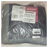 Anze Thermal Door Curtain with Visble Window Fit Door 74 x 80 Inch Magnetic Insulated Curtain Screen Size 78 x 82 Waterproof Thick Cotton Insulation Winter Cover Gray