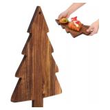 DOITOOL Christmas Charcuterie Boards, Wooden Christmas Tree Cutting Board Chopping Platter Serving Tray for Cheese Bread Vegetables Fruit Salad Sushi Holiday Kitchen Decor