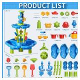 3 in 1 Water Table for Toddlers 3-5 4-8, Summer Outdoor Beach Outside Backyard Activity Sensory Kids Sand and Water Table, Birthday Party Gifts for Kids Boys and Girls Ages 3 4 5 6 7 8