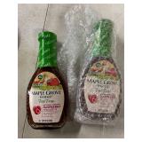 2 Jars of Maple Grove Farms of Vermont  Fat Free Raspberry Vinaigrette Dressing 8 fl. oz. Glass Bottle