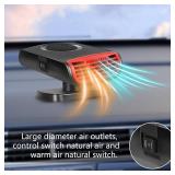 150W 12V Car Heaters Portable Car Heater, Auto Heater Fan Fast Heating Quickly Defrost Defogger Heating Cooling Fan, Car Windshield