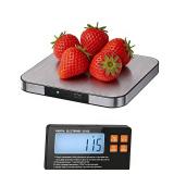 Rechargeable Split Digital Kitchen Food Scale - TRUDIN Weight Scale for Bread Making & Coffee Brewing, Max.22lb/10kg,1g/0.05oz Accuracy,5 Units with Large Backlit LCD,Wall-Mount (Light Silver)