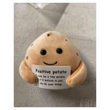 Positive Potato Plush Toys, 3.5" Brown Emotional Inspirational Support Plush with Positive Card, Funny Stuffed Birthday Gifts for Women Men Her Friends Coworkers Colleges Graduation