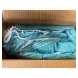 SLOOSH Inflatable Tanning Pool Lounger Float, 70" x 46" Pool Floats Adult with Pillow, 4 in 1 Suntan Tub Raft Floatie,Sunbathing Bed Lounge for Water Blow Up Kids Ball Pit Party Gifts, L-Blue Green