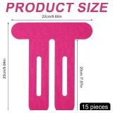 15pcs Precut Kinesiology Tapes for Knees, Waterproof Breathable Kinetic Tape Latex-Free Elastic Athletic Strips Knee Support Patch Stickers for Stability & Muscle Support(Rose Pink)