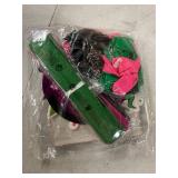 CAVETEE Pink and Green Party Decorations Set Witch and Princess Happy Birthday Balloons, Pom Poms, Happy Birthday Banner, Hanging Swirls for Birthday Party