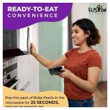 Fusion Select Instant Boba - No-Cook Instant Tapioca Pearls for Bubble Tea Drinks, Hot or Cold Sweet Milk Beverage - Microwave or Heat With Boiling Water - Real Brown Sugar Flavored Balls (6)