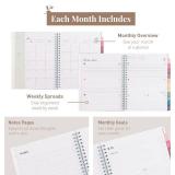 Rileys Academic Planner 2025-2026, Daily, Weekly & Monthly Planner, July 2025 - June 2026, Student Notes Pages, Twin-Wire Binding, Weekly Agenda for School & Work (8 x 6-Inches, Green, Classic)