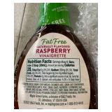 2 Jars of Maple Grove Farms of Vermont  Fat Free Raspberry Vinaigrette Dressing 8 fl. oz. Glass Bottle