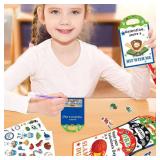 iRugosa hapfyer 24 Pack Reusable Sticker Book Valentines Day Gifts for Kids, Mini Valentines Stickers Goodie Bag Stuffers, Activities Sticker Books Travel Toys Toddler Classroom Gifts