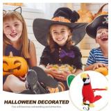 DOITOOL Pirate Parrot on Shoulder Prop Halloween Pirate Eye Patches Black Captain Skull Eye Patch for Costume Accessories for Halloween Party