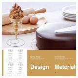 Operitacx Ice Cream Cone Holder Stand 4-Pack Stainless Steel Dessert Display Rack for Waffle and Mini Cones Kitchen Countertop 3.93X3.93X1.96 Inches