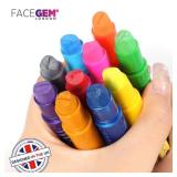 12 Hair chalks, 12 NEON & METALLIC hair chalk, Non-Toxic Easy Washable Hair Dye Colourful, METALLIC & NEON hair chalk - Perfect for Festivals, Halloween, Parties, hair chalks for girls