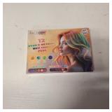 12 Hair chalks, 12 NEON & METALLIC hair chalk, Non-Toxic Easy Washable Hair Dye Colourful, METALLIC & NEON hair chalk - Perfect for Festivals, Halloween, Parties, hair chalks for girls