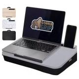 GORILLA GRIP Laptop Lap Desk, Portable Tablet Stand Fits Laptops up to 15.6", Gray