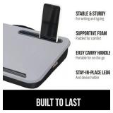 GORILLA GRIP Laptop Lap Desk, Portable Tablet Stand Fits Laptops up to 15.6", Gray