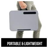 GORILLA GRIP Laptop Lap Desk, Portable Tablet Stand Fits Laptops up to 15.6", Gray