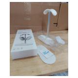 TopMade 5 in 1 Headphone Stand for Desk with Wireless Charger and USB Charging for iPhone/AirPods/iWatch, Universal Desktop Gaming Headset Holder for Airpods Max, Bose, Beats, Razer and More, White