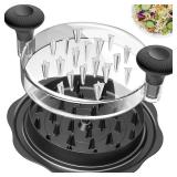 Ukeetap 10\ Pro Chicken Shredder Tool Twist Large for Kitchen, BPA-Free Food-Safe Meat Grinder, Visible Chicken Breast Meat Shredder with Strong Anti-Slip Bottom and Ergonomic Handle, Blackin