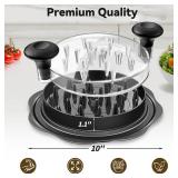 Ukeetap 10\ Pro Chicken Shredder Tool Twist Large for Kitchen, BPA-Free Food-Safe Meat Grinder, Visible Chicken Breast Meat Shredder with Strong Anti-Slip Bottom and Ergonomic Handle, Blackin