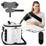 Cold Therapy Machine for Shoulder with Programmable Timer, Portable Ice Machine for Shoulder After Surgery, Lightweight Replacement Recovery System, Cryotherapy Pain Relief w/Compression Pad