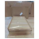 Multibey A4 Bamboo Stackable Paper Tray 2-Pack, 2-Tier Anti-Toppling Desk Organizer, Wooden Letter Document Magazine Tray Desktop File Folder Holder for Office and Home Supplies