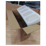 D2scrma 71oz Rectangle Airtight Glass Storage Containers with Bamboo Lids (Set of 4), Square Food Storage Jar, Pantry Organizers for Sugar, Flour, Spaghetti and Coffee beans (?with Black Lable)