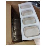 D2scrma 71oz Rectangle Airtight Glass Storage Containers with Bamboo Lids (Set of 4), Square Food Storage Jar, Pantry Organizers for Sugar, Flour, Spaghetti and Coffee beans (?with Black Lable)