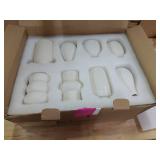 Parlamain Set of 16 White Ceramic Bud Vases, Minimalist Boho Small Pampas Grass Flower Vase for Farmhouse Home Decor, Wedding Centerpiece, Shelf and Table Decoration