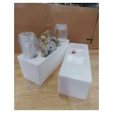 MOKATNG Wall Sconces Set of Two, Brushed Gold Bathroom Sconces with Clear Glass, Hardwired Sconces Wall Decor Set of 2, Modern Wall Light Fixtures for Bathroom Mirror Living Room Bedroom Hallway