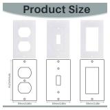 Tondiamo 30 Pcs Outlet Insulation and Draft Sealers Foam Insulation Pads Electrical Outlet Light Switch Covers Wall Gasket (White)