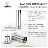 TCHOSUZ 8 Inch Heavy Duty Mental Furniture Legs, 4 Pack 20 cm Stainless Steel Tapered Feet - Replacement Legs for Couch, Sofa, Bed Frame and DIY Projects - Supports for Cabinet, Desk, TV Stand