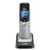 VTech Accessory Handset for DS6151 Series with 2-Line Cordless Phone, Suitable for Small Business or Home, Answering System, Expandable up to 12 Handsets, Intercom, Conference | DS6101 (Black/Silver)