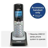 VTech Accessory Handset for DS6151 Series with 2-Line Cordless Phone, Suitable for Small Business or Home, Answering System, Expandable up to 12 Handsets, Intercom, Conference | DS6101 (Black/Silver)