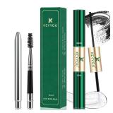 KEYYOU Lash Bond and Seal Waterproof Lash Cluster Glue 72H Long Lasting Strong Hold Non Irritating Eyelash Glue for DIY Individual Lashes at Home (Black-10ml)