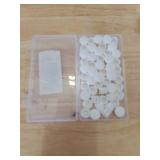 Alamic Hole Plugs 1/2\ Plastic Flush Type Hole Plugs Snap in Locking Hole Tube Screw Caps Drilling Cover Plugs Fastener Covers for Kitchen Cabinet Furniture White 50 Packin