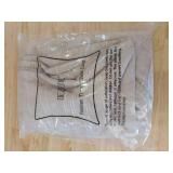 DEZENE Ivory White Couch Pillow Covers: 2 Pack 24x24 Inch Original Striped Velvet Square Throw Pillow Cases for Farmhouse Home Decor