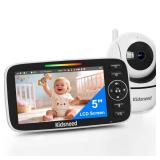 Kidsneed Baby Monitor with Camera and Audio - 5 inch 720P Video Baby Monitor, No WiFi, 48H Battery Life, Night Vision, Two Way Talk, Remote Pan Tilt Zoom, Thermal Monitor?1000 ft Range ?530?