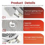 2026 Upgraded 316135401 Range 9\ Radiant Surface Element by puxyblue fit for Frigi-daire Ken-more Cro.sley Oven Range Stove Cooktop 316224200 316224201 318198835 1196951 AP4416812in