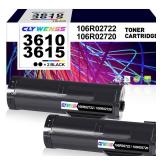 CLYWENSS 3610 3615 Toner Cartridge Replacement for Xerox 106R02722 106R02720 for Phaser 3610 3610N 3610DN 3610DNW, Workcentre 3615 3615DN 3615DNW Printer (High Yield-14,100 Pages, 2-Black)