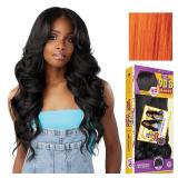 Sensationnel Butta Lace 90Sbangs Wigs - Unit 911 Glueless Wide Deep Part Synthetic Preplucked Hairline (GINGERCOPPER)