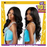Sensationnel Butta Lace 90Sbangs Wigs - Unit 911 Glueless Wide Deep Part Synthetic Preplucked Hairline (GINGERCOPPER)
