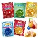 OCHIDO 24 Pack Kids Valentinefts Day Greeting Cards With Squeeze Ball Stretchy, Kids Valentine Exchange Cards for Girls Boys School Class Exchange Gifts, Classroom Prizes, Bulk, Valentine Party Favor