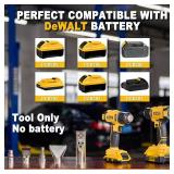 HILIPE Cordless Heat Gun 20v Max for DeWALT Battery,Cordless Hot Air Gun with LCD Digital Display,2-Temp Setting Max 1022°F,for Shrink Wrapping, Tube Bending(Tool Only, NO Battery)