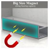 HuggieGems Magnetic Water Bottle Holder for Refrigerator, Cup Holder Organizer for Stanley and Tumbler for Kitchen, 6 Pack, Dark Gray