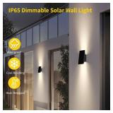 SOTTLOT Solar Sconce Lights Outdoor, Dimmable Solar Wall Lights Up and Down, 3000K 700LM Solars Lights Outdoor IP65 Waterproof for Yard Fence Patio Garage Porch, 2pcs