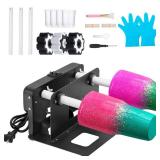 Cup Turner Tumbler Spinner Double Matal Frame Crafts Tumbler Double Cuptisserie Turner for DIY Epoxy Machine with Professional Silent Balance Steering Shaft and Independent Switch